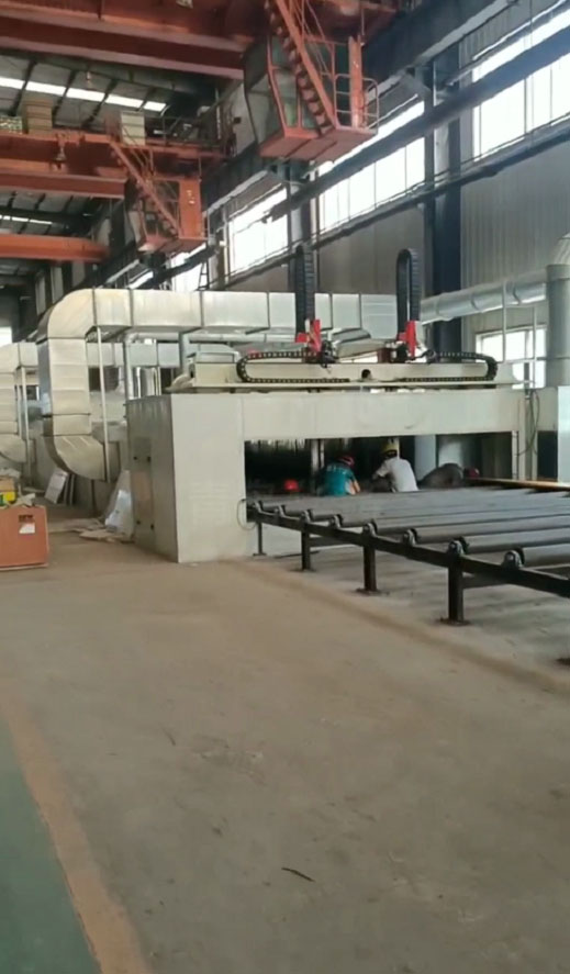 鋼板預處理線、噴漆、烘幹安裝現場圖