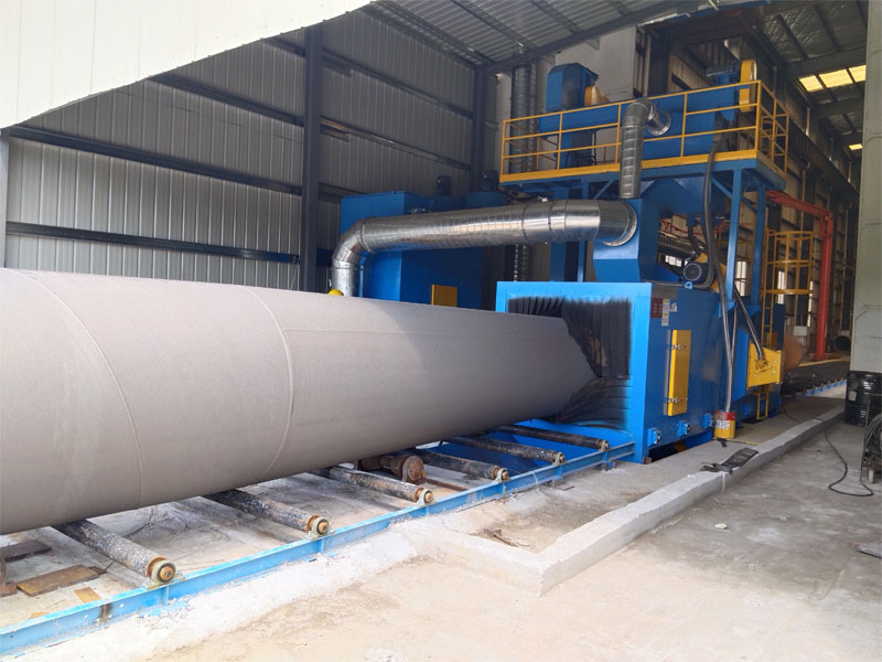 鋼管外壁拋丸機清理之後的效果圖 鋼管外壁拋丸機清理之後的效果圖